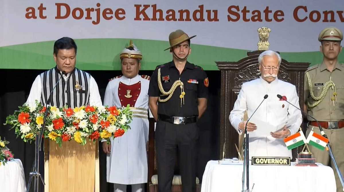 पेमा खांडू ने अरुणाचल के मुख्यमंत्री के रूप में तीसरी बार ली शपथ